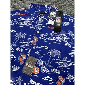 Denver Broncos Reyn Spooner Men's Medium Throwback Hawaiian Shirt - Sold Out